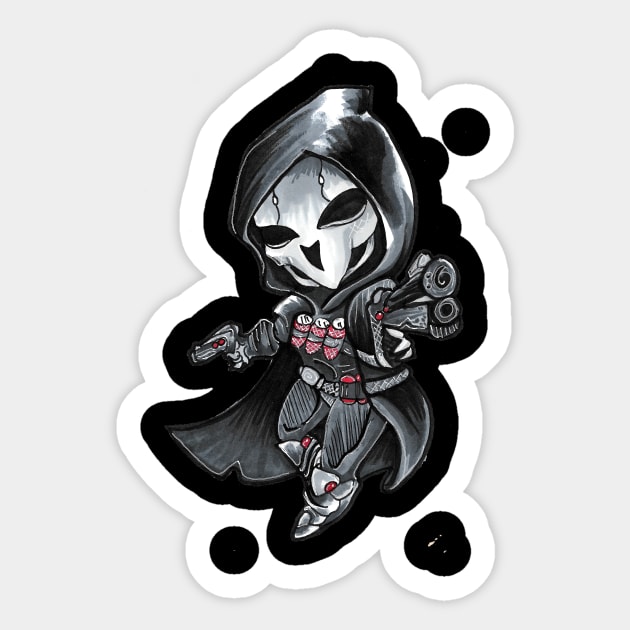 Reaper cute Sticker by Geeky Gimmicks